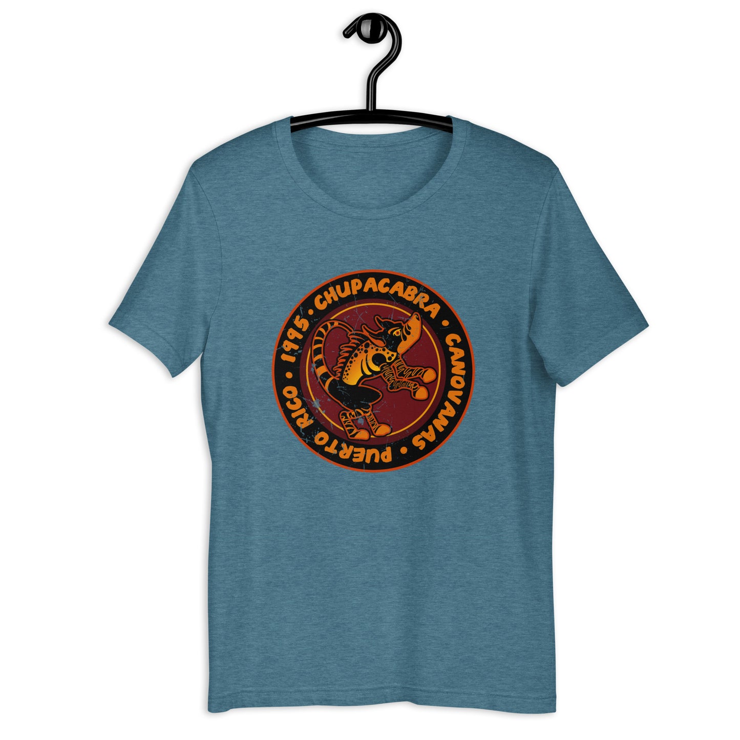 Stand out from the crowd with our distinctive Chupacabra Logo t-shirt! Made from high-quality materials and featuring a unique design, this t-shirt is a must-have for fans of cryptid t-shirts. So why not add some Puerto Rican flair to your wardrobe with our Chupacabra Logo t-shirt?