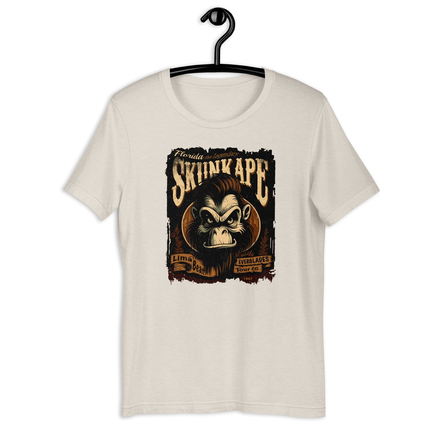 Are you a fan of all things cryptid? Represent your love for weird and mysterious creatures with our cryptid apparel! Our Everglades t-shirt showcases an original Skunk Ape design that's sure to turn heads on your next adventure.