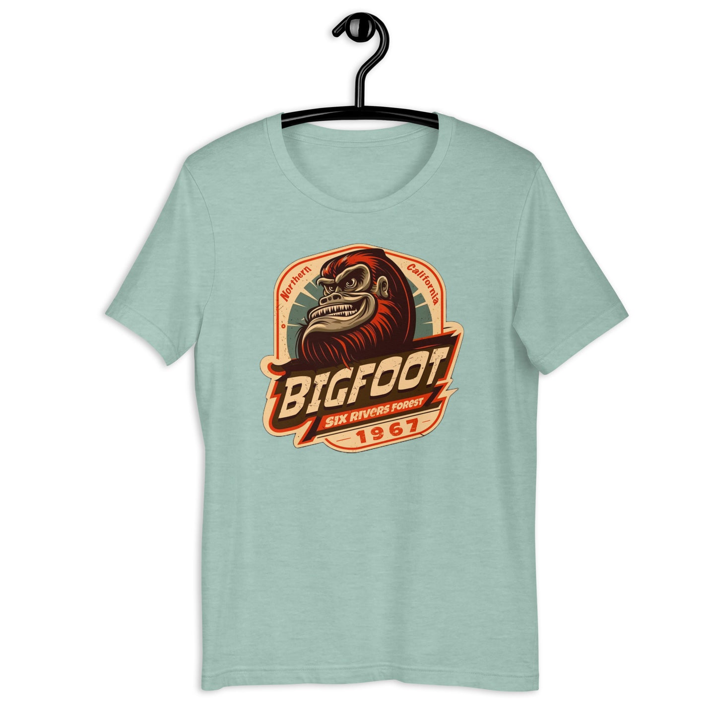 Show off your love for all things cryptid with our original design Bigfoot 1967 t-shirt! Perfect for any California local or fan of the strange and weird. Join the hunt for Sasquatch in style with our high-quality, comfortable cryptid apparel.