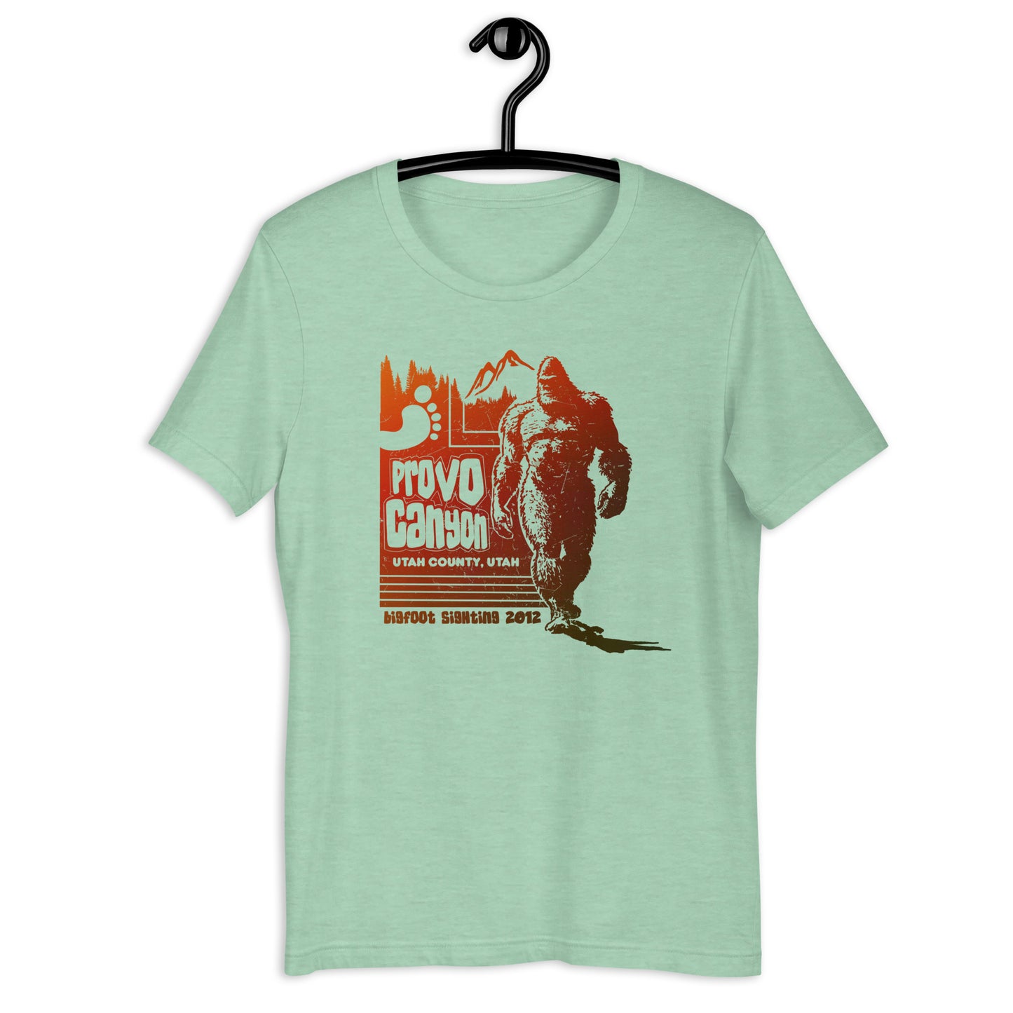 If you're a big fan of Bigfoot, this is the t-shirt for you! Our Provo Canyon Bigfoot t-shirt is not only stylish but also a conversation starter. Add this cryptid t-shirt to your wardrobe and express your love for the weird and wonderful.