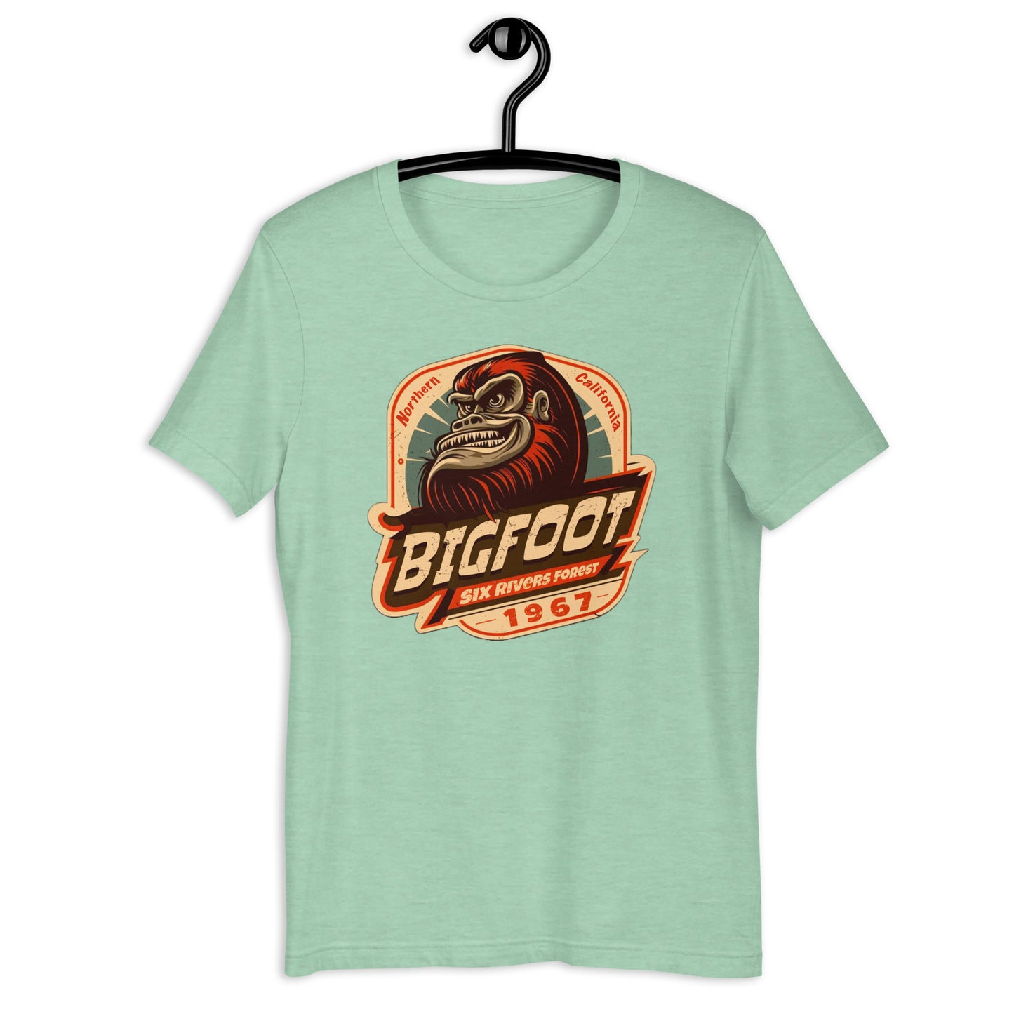 Show off your love for all things cryptid with our original design Bigfoot 1967 t-shirt! Perfect for any California local or fan of the strange and weird. Join the hunt for Sasquatch in style with our high-quality, comfortable cryptid apparel.