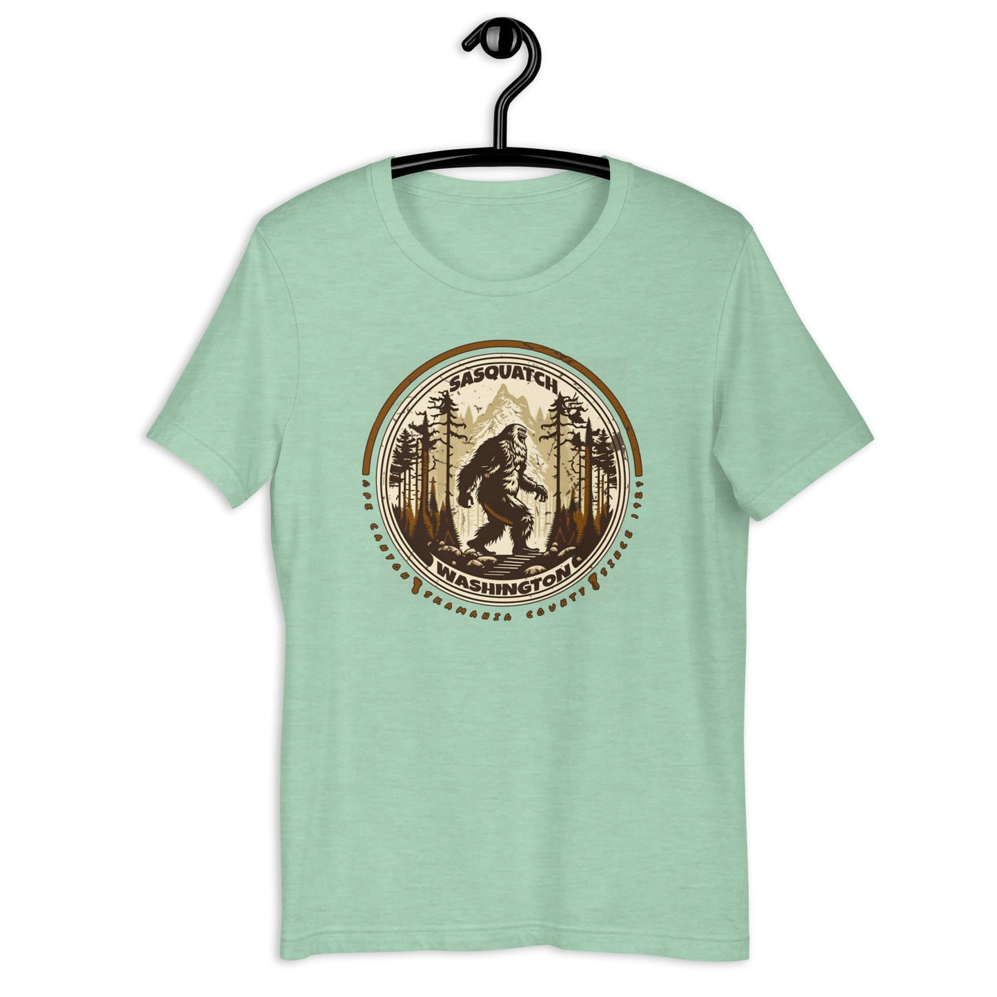 Looking for a unique addition to your wardrobe? Look no further than our Ape Canyon t-shirt. Our original design features the elusive Sasquatch, perfect for any cryptid fan. Get your hands on this bigfoot t-shirt and enjoy the comfort and style of our premium cryptid clothing.