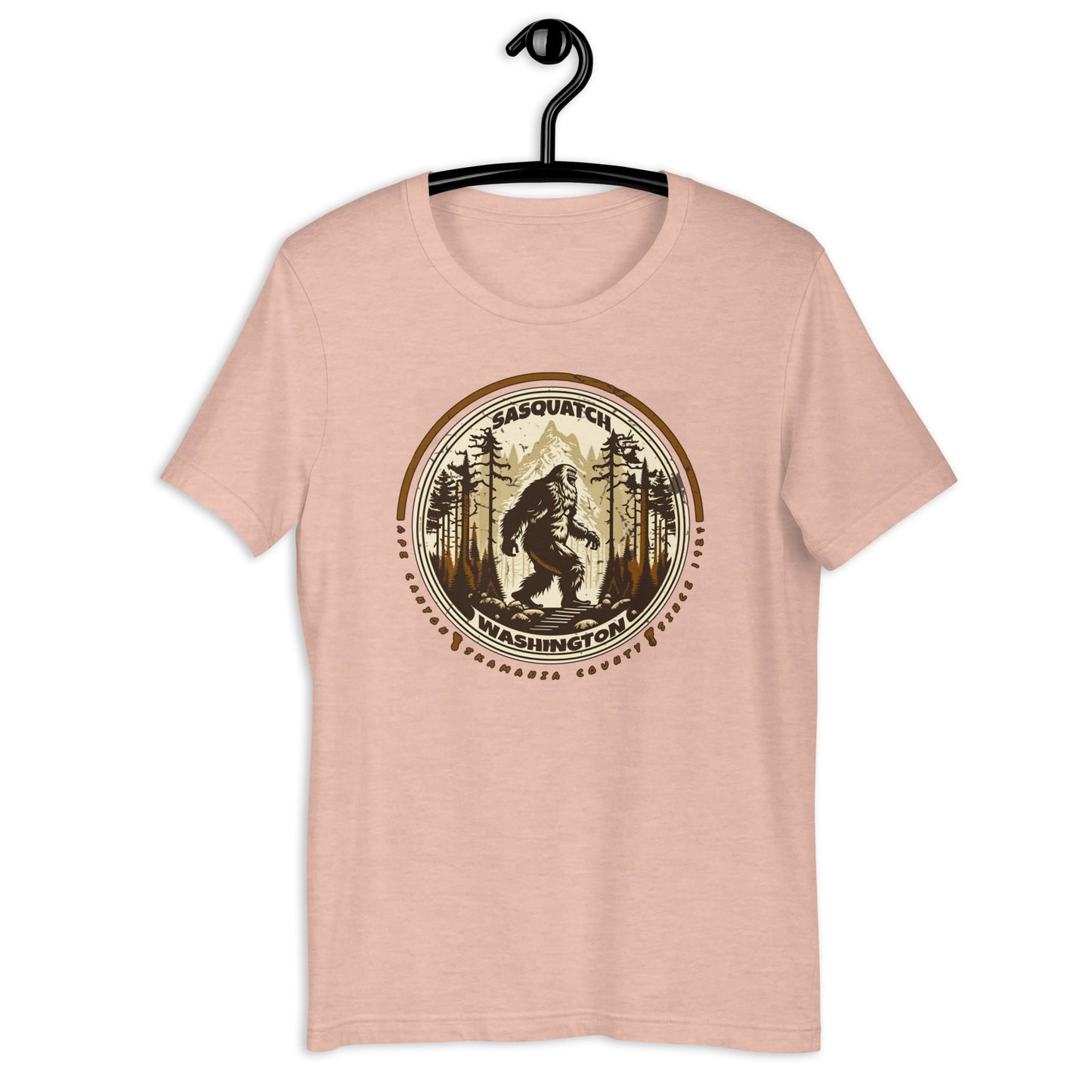 Looking for a unique addition to your wardrobe? Look no further than our Ape Canyon t-shirt. Our original design features the elusive Sasquatch, perfect for any cryptid fan. Get your hands on this bigfoot t-shirt and enjoy the comfort and style of our premium cryptid clothing.