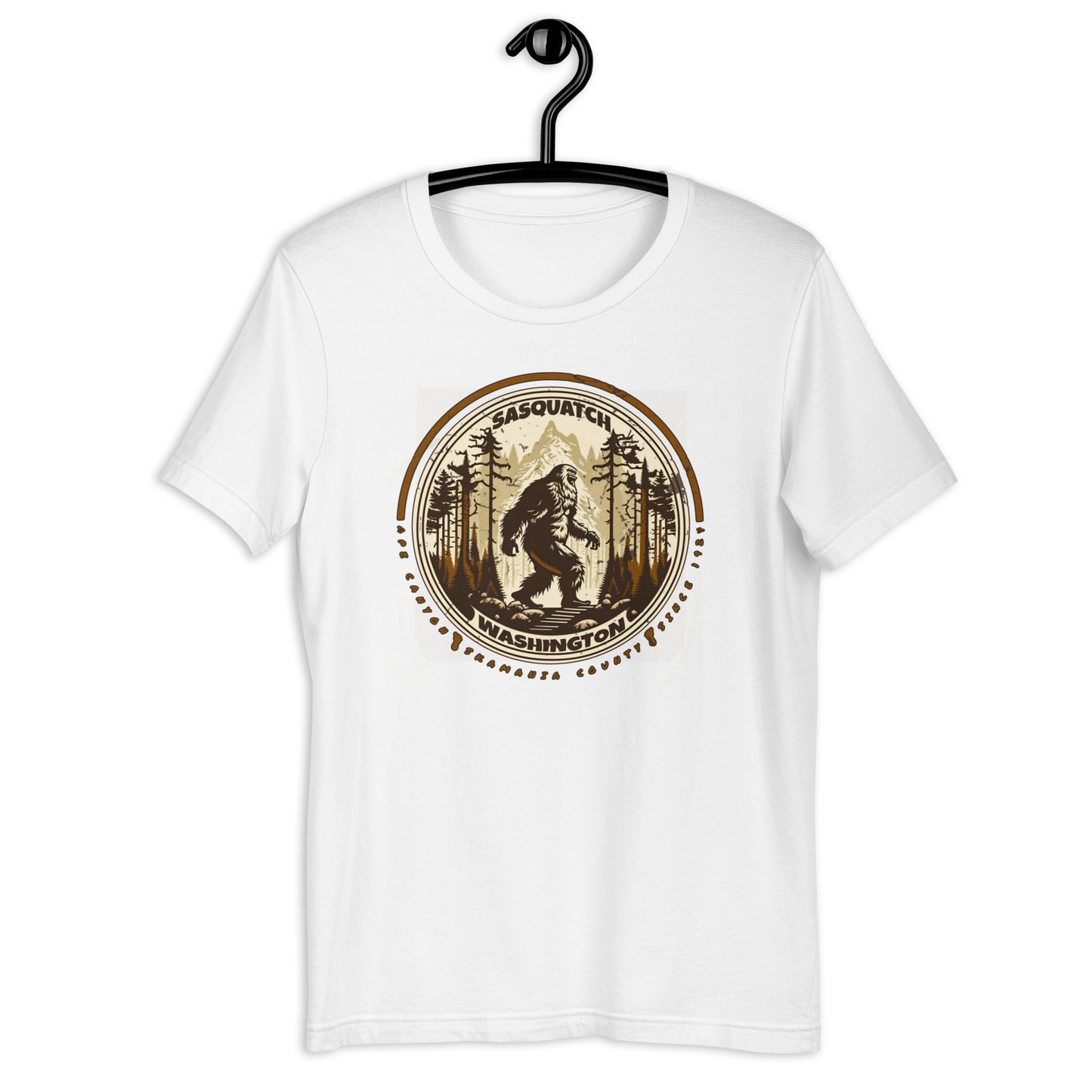 Looking for a unique addition to your wardrobe? Look no further than our Ape Canyon t-shirt. Our original design features the elusive Sasquatch, perfect for any cryptid fan. Get your hands on this bigfoot t-shirt and enjoy the comfort and style of our premium cryptid clothing.