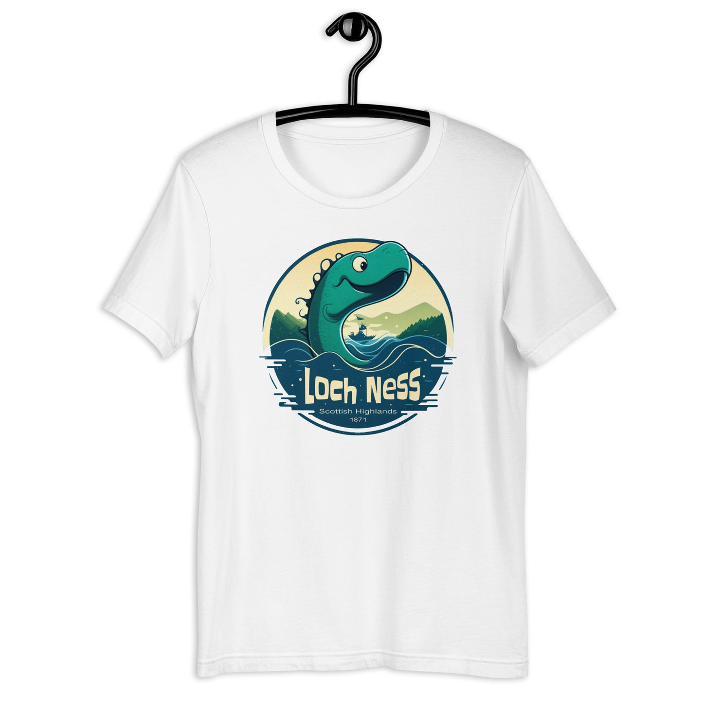 Looking for a unique addition to your cryptid apparel collection? Look no further than this Cartoon Nessie t-shirt! Show off your love for the Loch Ness Monster in a fun and playful way with this cryptid t-shirt.