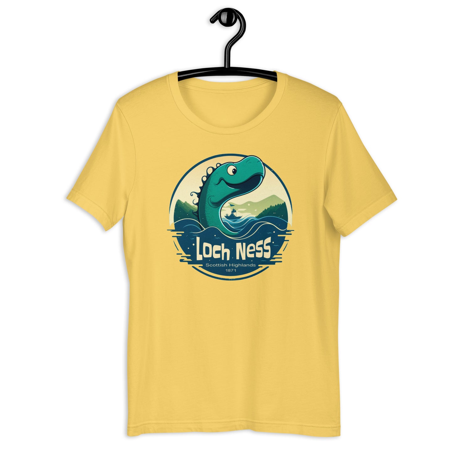 Looking for a unique addition to your cryptid apparel collection? Look no further than this Cartoon Nessie t-shirt! Show off your love for the Loch Ness Monster in a fun and playful way with this cryptid t-shirt.
