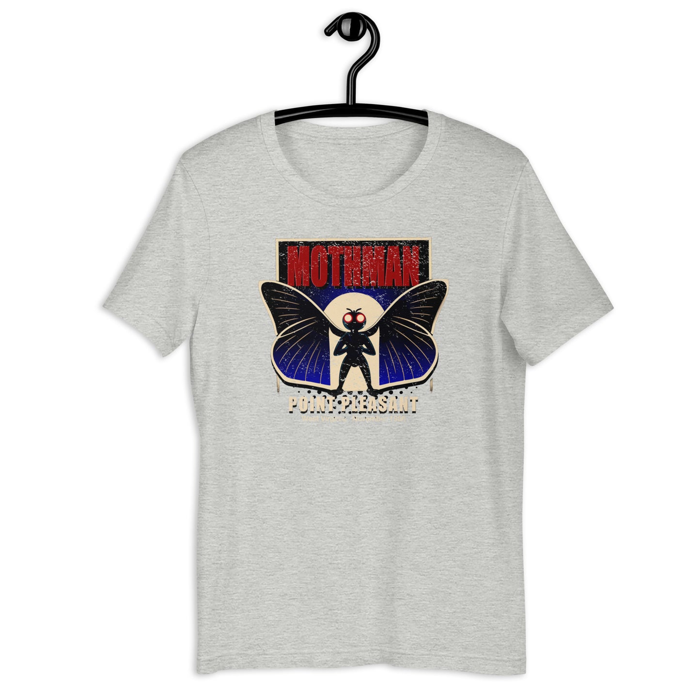 Whether you're a Mothman enthusiast or just looking for a funky new t-shirt, our West Virginia Mothman design is just what you need. Our cryptid t-shirt provides a fresh, modern take on this legendary creature, making it the perfect cryptid clothing for any occasion. Get yours now!