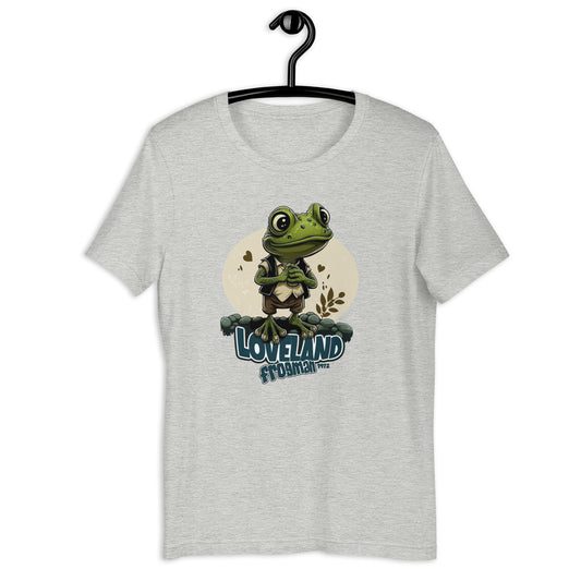 Look weird and wonderful in our original design Loveland Frogman t-shirt! This cryptid, also known as the Loveland Lizard, is believed to lurk in the Miami River in Loveland, Ohio. Perfect for UFO hunters and fans of all things weird and mysterious.