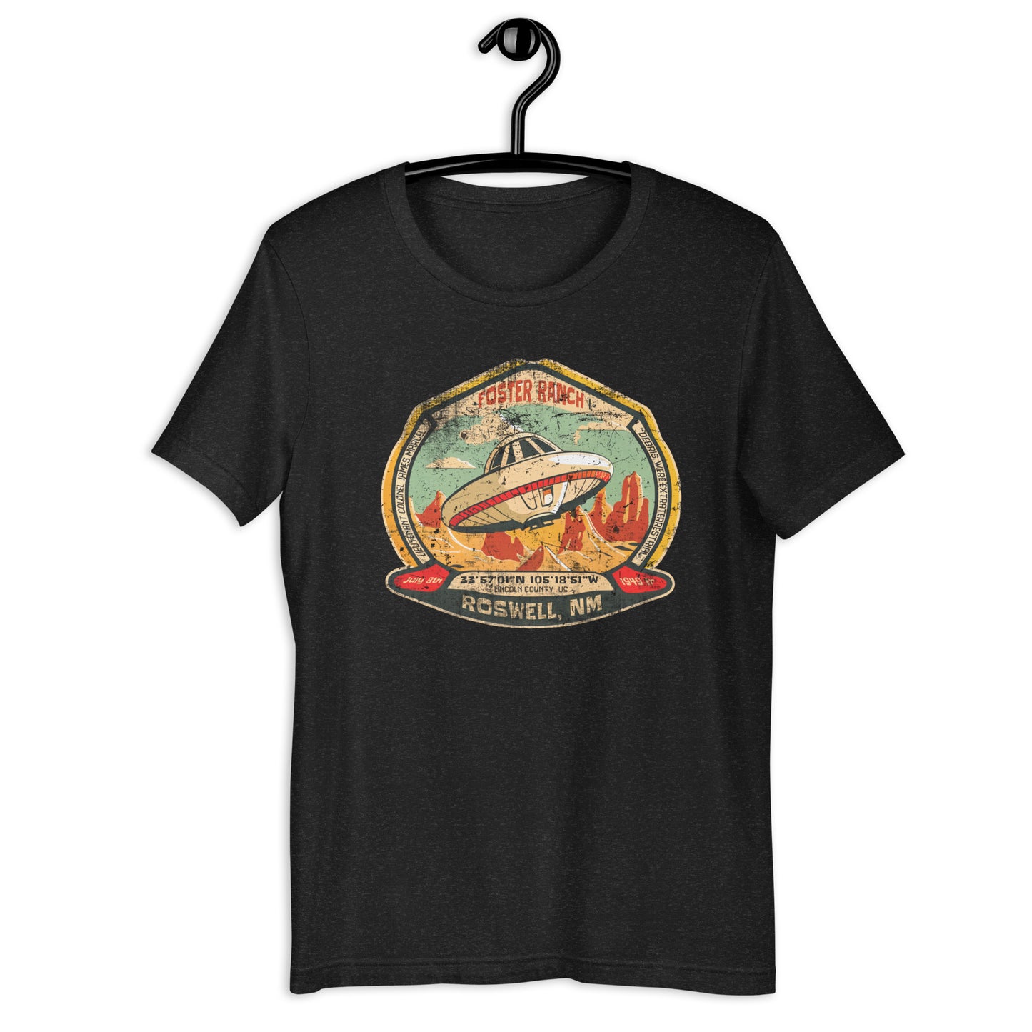 Are you a fan of the strange and unusual? Then this Alien t-shirt is perfect for you! Featuring the famous Cartoon Roswell Logo, this Roswell t-shirt is perfect for anyone who loves weirdness, UFOs, and all things extraterrestrial. Get your hands on this original ufo clothing and show off your love for the unknown.