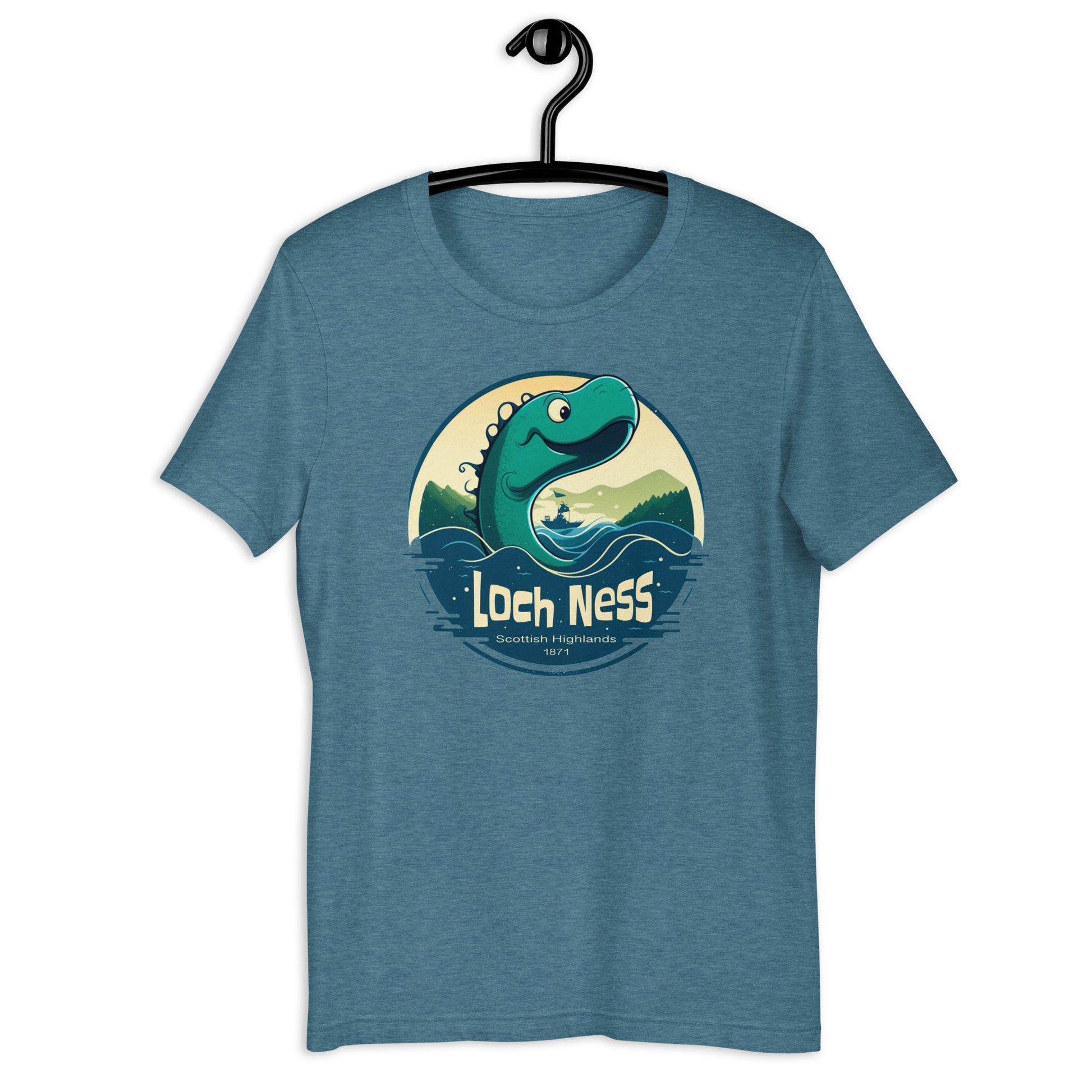 Looking for a unique addition to your cryptid apparel collection? Look no further than this Cartoon Nessie t-shirt! Show off your love for the Loch Ness Monster in a fun and playful way with this cryptid t-shirt.