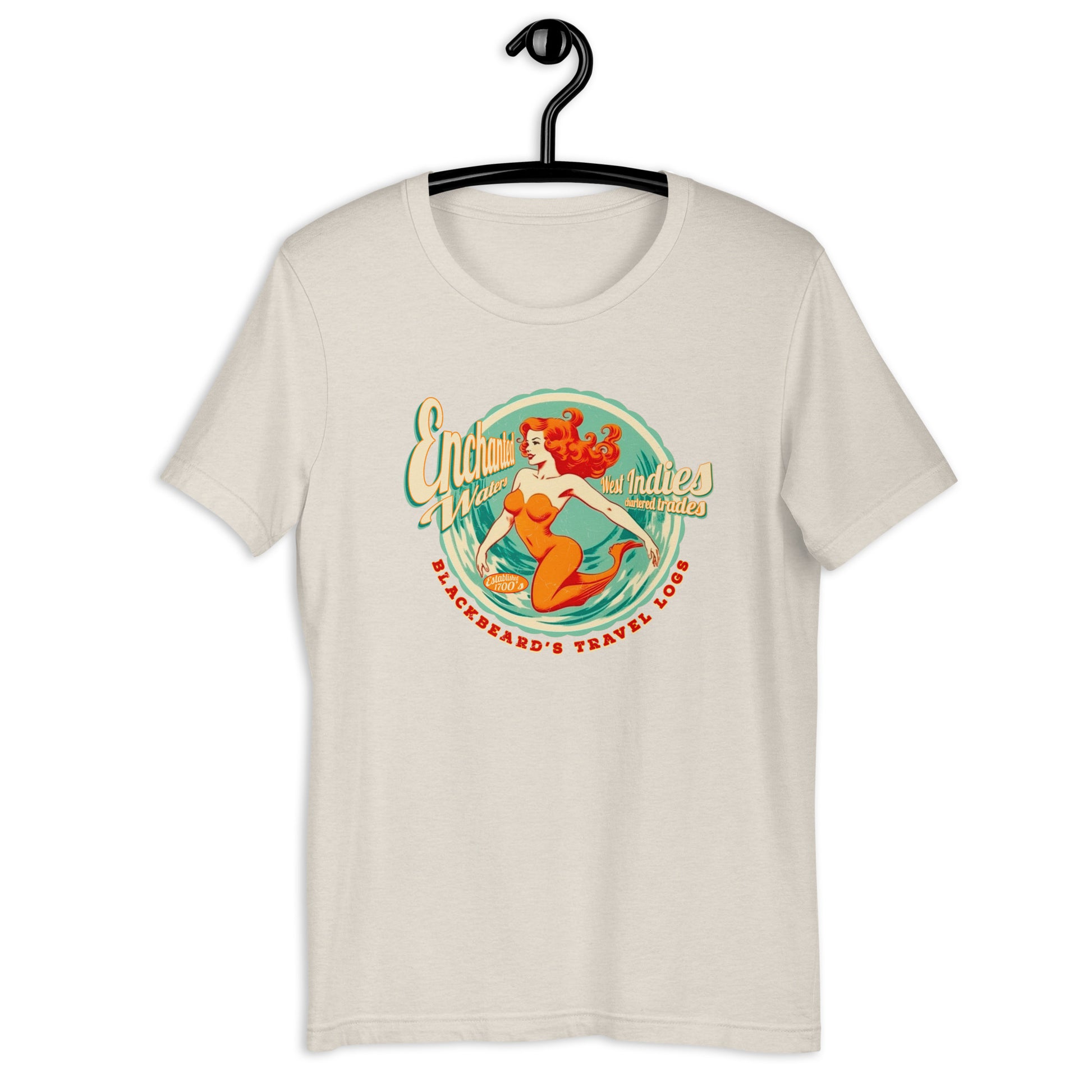 Looking for a t-shirt that represents your love for all things cryptid? Look no further than Blackbeard's Mermaid! This cryptid t-shirt features an original design with a pirate twist, making it the perfect addition to any cryptid clothing collection. Get yours now and show off your love for all things mysterious and strange.