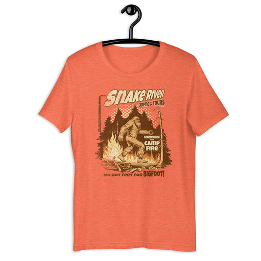 Looking for a unique cryptid clothing piece? Look no further than our Snake River Bigfoot t-shirt! Featuring an original design and a funny bigfoot graphic, this cryptid apparel is perfect for any adventure seeker. Grab this bigfoot t-shirt today and represent Oregon in style.