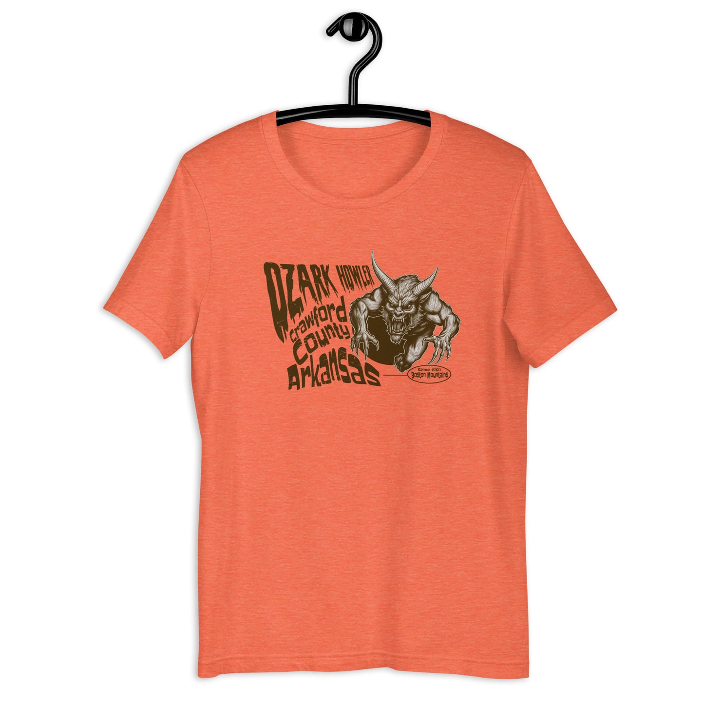 Looking for a way to stand out from the crowd? This Ozark Howler t-shirt is just the thing for you! Our exclusive cryptid apparel features a bold and eye-catching design that's sure to be a conversation starter. Plus, with its soft and comfortable material, this weird t-shirt is perfect for wearing all day long.