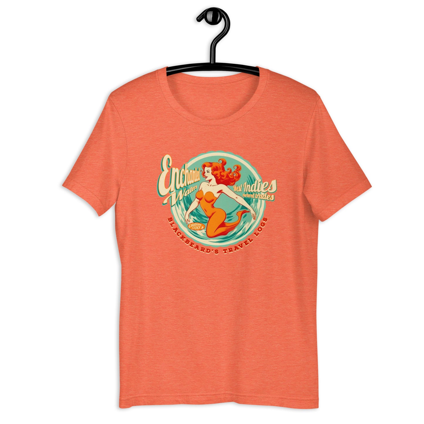 Looking for a t-shirt that represents your love for all things cryptid? Look no further than Blackbeard's Mermaid! This cryptid t-shirt features an original design with a pirate twist, making it the perfect addition to any cryptid clothing collection. Get yours now and show off your love for all things mysterious and strange.