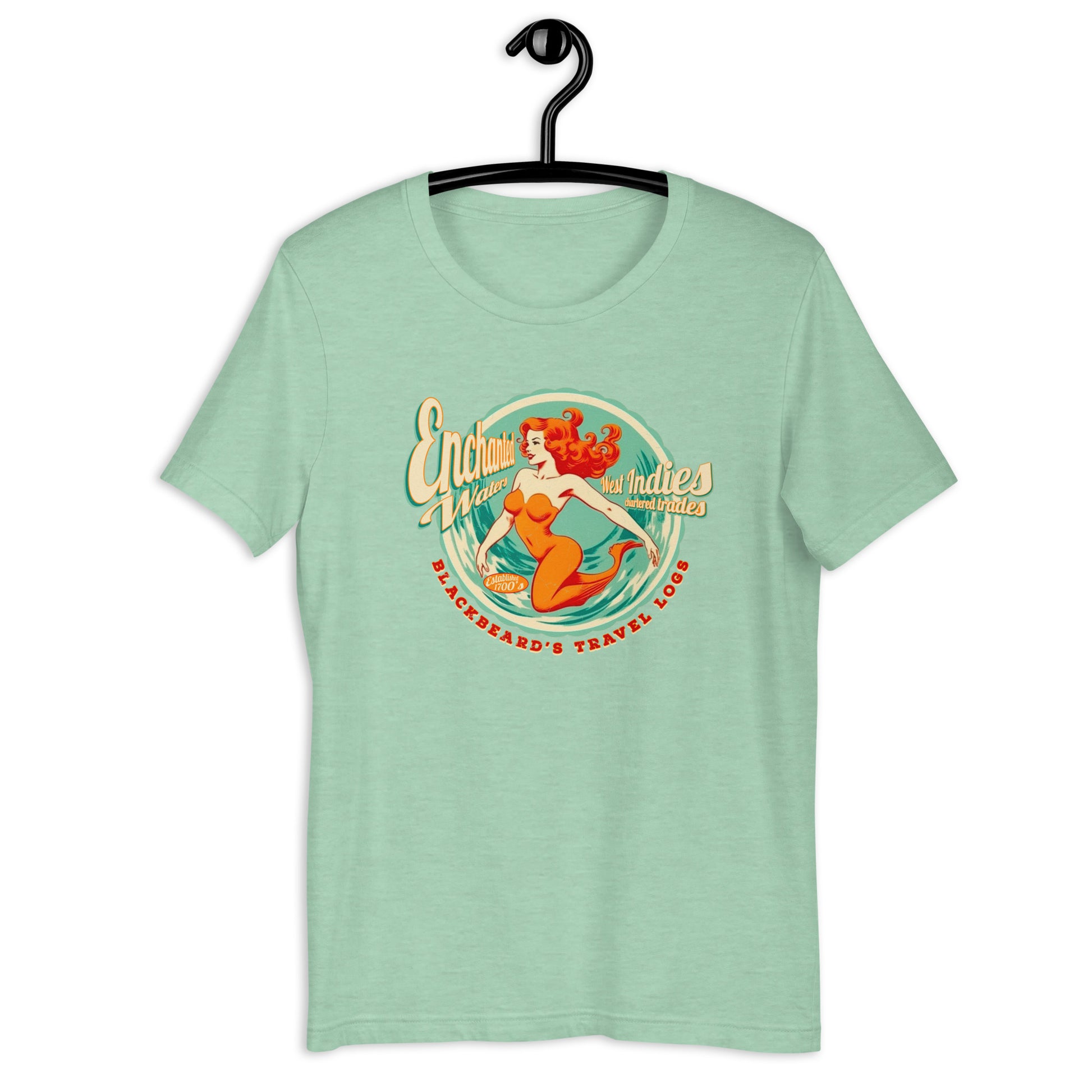 Looking for a t-shirt that represents your love for all things cryptid? Look no further than Blackbeard's Mermaid! This cryptid t-shirt features an original design with a pirate twist, making it the perfect addition to any cryptid clothing collection. Get yours now and show off your love for all things mysterious and strange.