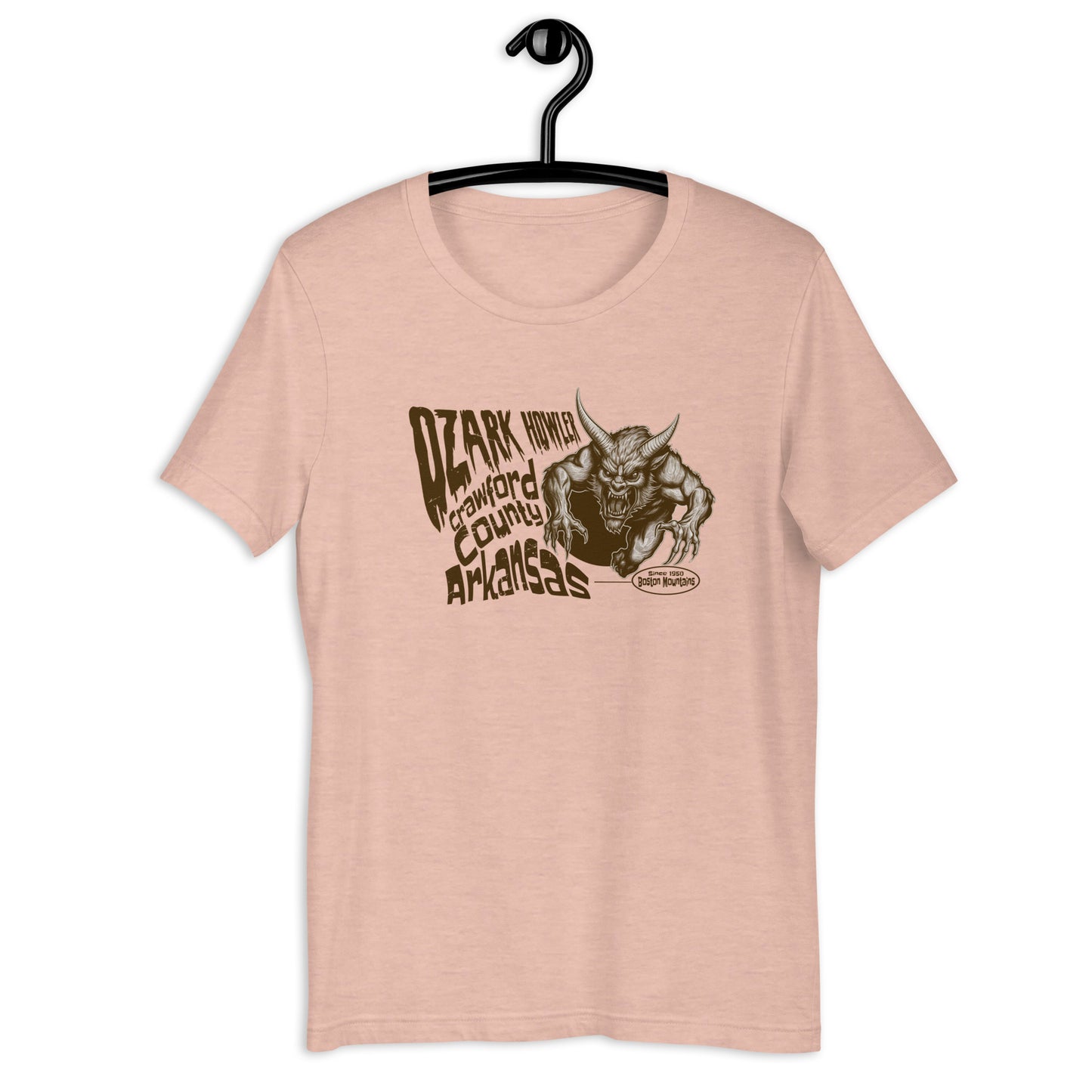 Looking for a way to stand out from the crowd? This Ozark Howler t-shirt is just the thing for you! Our exclusive cryptid apparel features a bold and eye-catching design that's sure to be a conversation starter. Plus, with its soft and comfortable material, this weird t-shirt is perfect for wearing all day long.