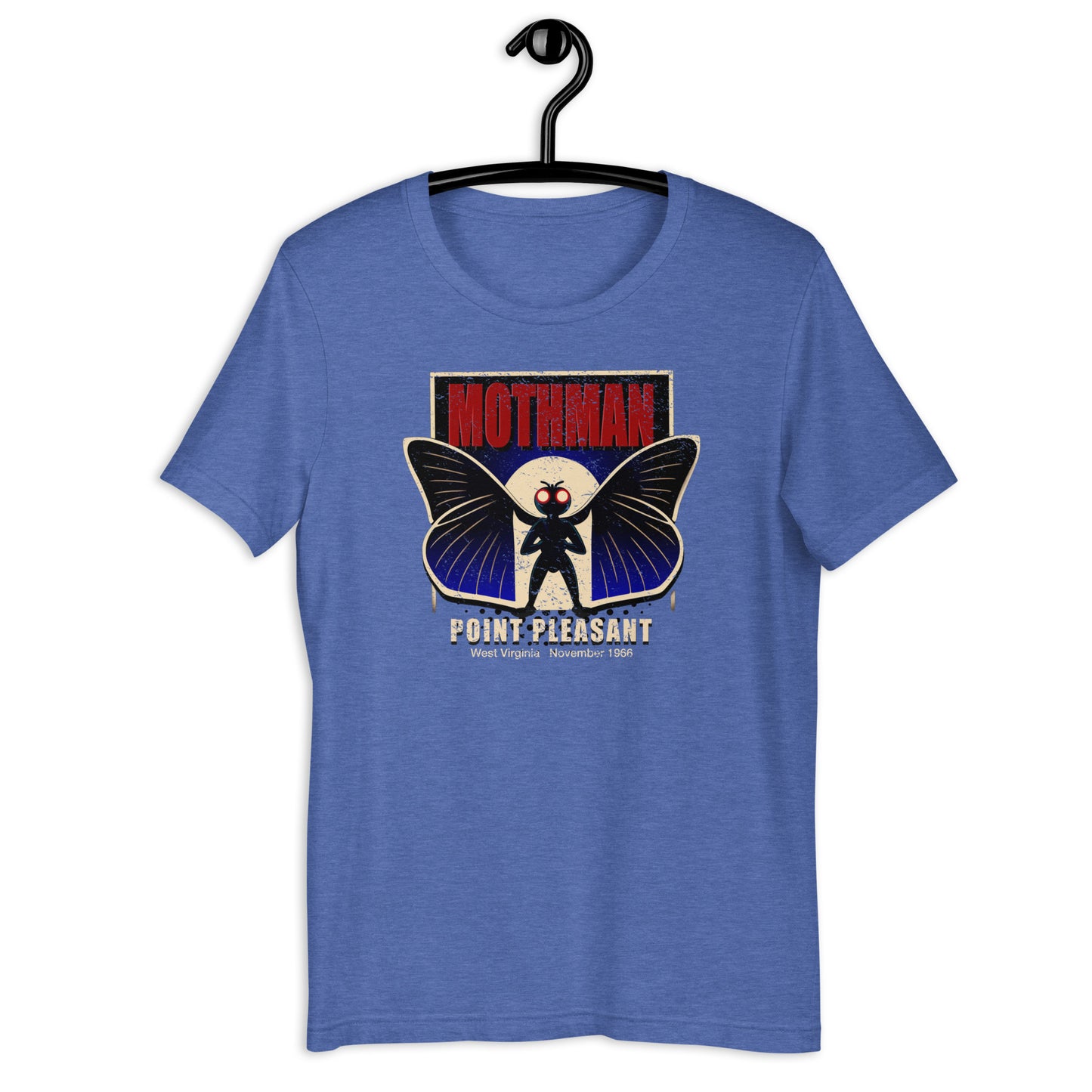 Whether you're a Mothman enthusiast or just looking for a funky new t-shirt, our West Virginia Mothman design is just what you need. Our cryptid t-shirt provides a fresh, modern take on this legendary creature, making it the perfect cryptid clothing for any occasion. Get yours now!