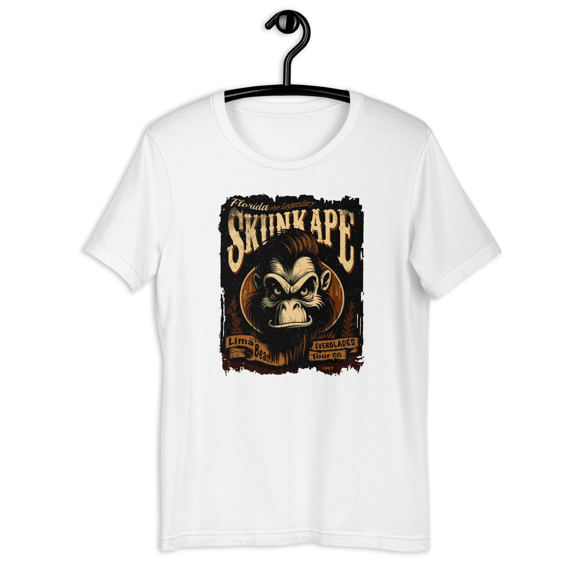 Are you a fan of all things cryptid? Represent your love for weird and mysterious creatures with our cryptid apparel! Our Everglades t-shirt showcases an original Skunk Ape design that's sure to turn heads on your next adventure.