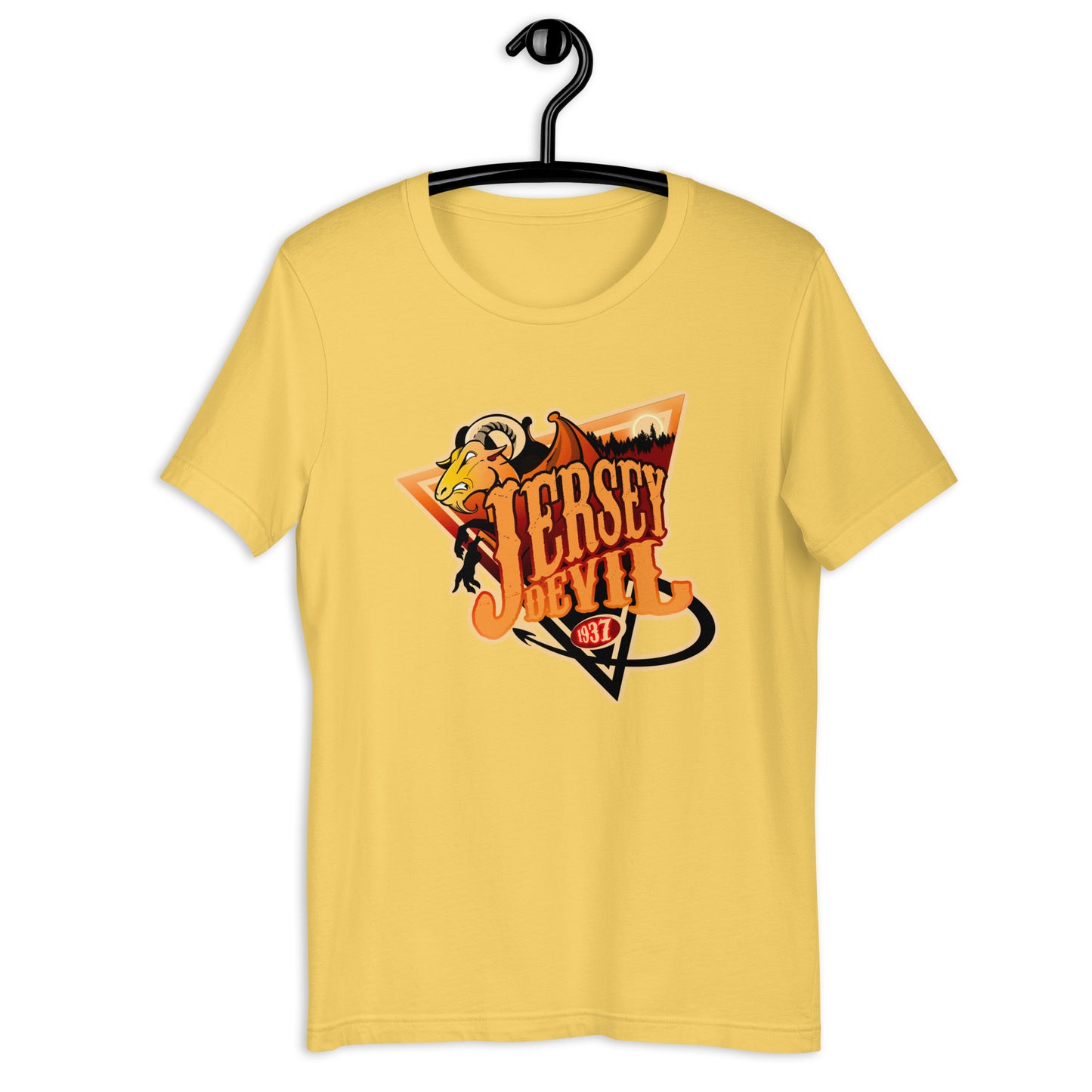 Want to show off your love for cryptids with style? Look no further than our Jersey Devil die cut t-shirt. Made with high-quality materials and featuring an eye-catching design inspired by the notorious New Jersey cryptid, this t-shirt is perfect for anyone who wants to add some cryptid flair to their wardrobe. Grab yours today and stand out from the crowd!